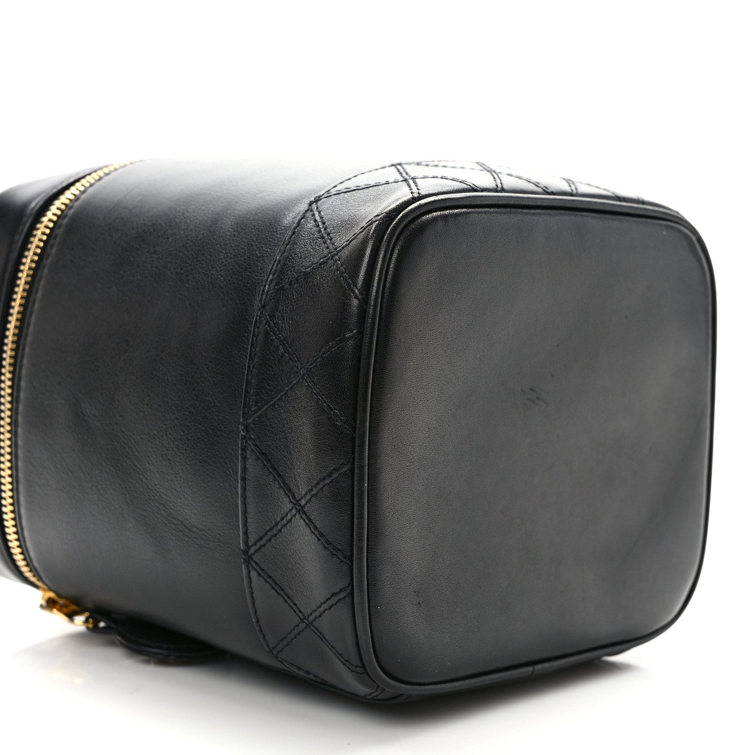 Chanel Lambskin Vanity Cosmetic Case Black 7 of 8