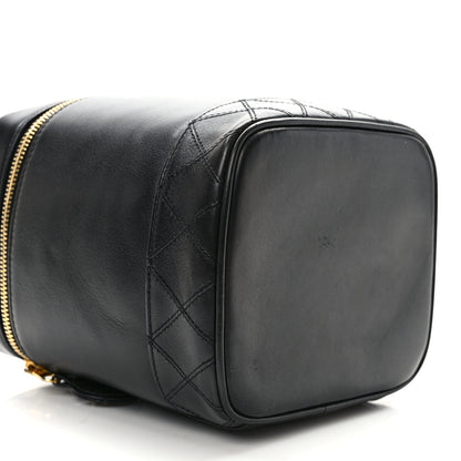 Chanel Lambskin Vanity Cosmetic Case Black 7 of 8