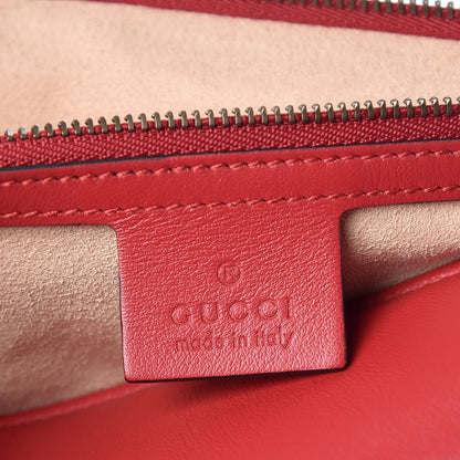 Gucci Calfskin Matelasse Large GG Marmont Shoulder Bag Hibiscus Red 6 of 9