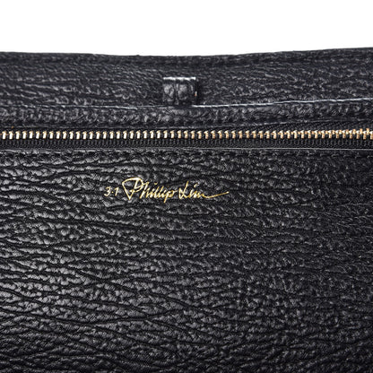 3.1 Phillip Lim 3.1 Textured Calfskin Large Pashli Satchel Black 7 of 8