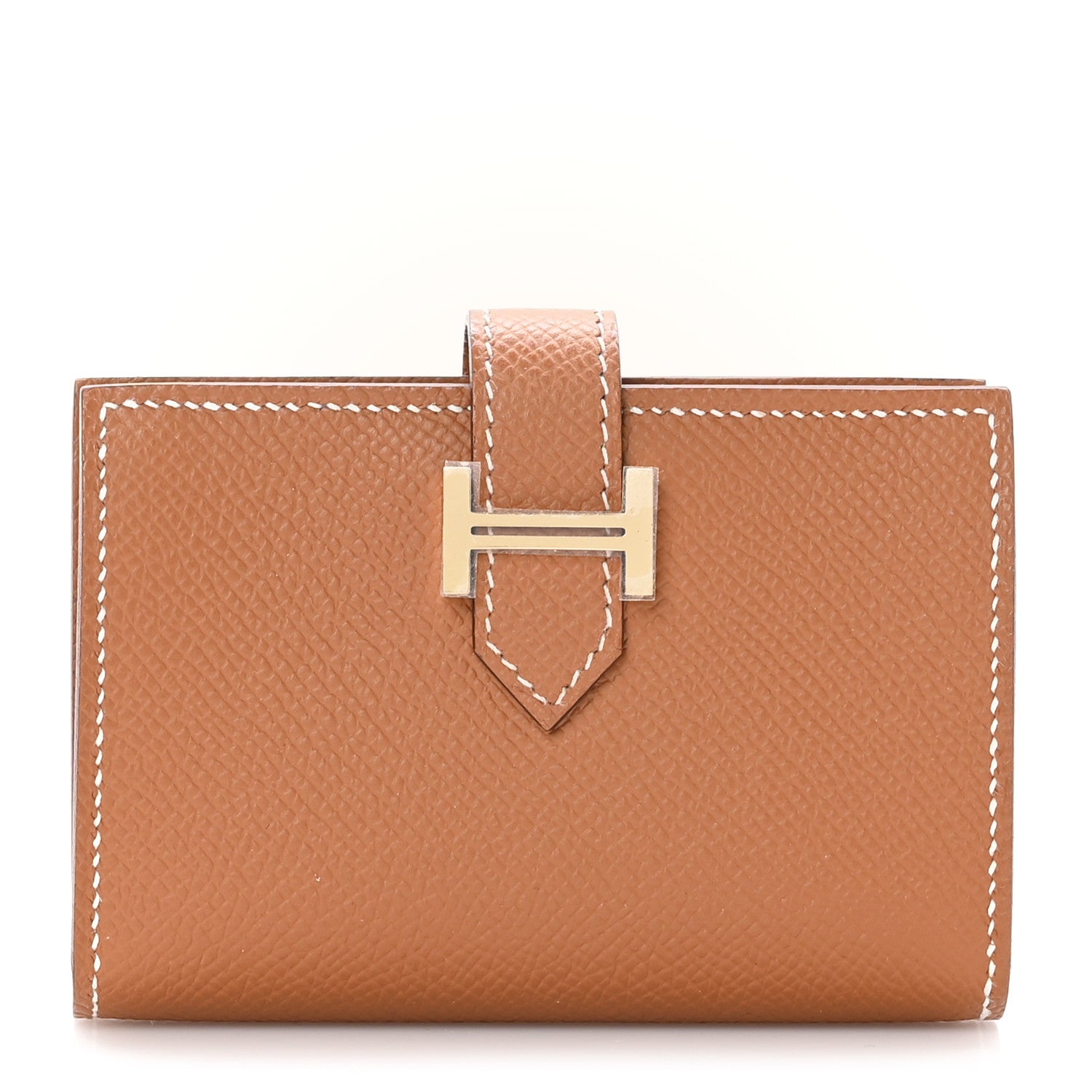 Hermes Epsom Bearn Card Holder Wallet Gold 1 of 11