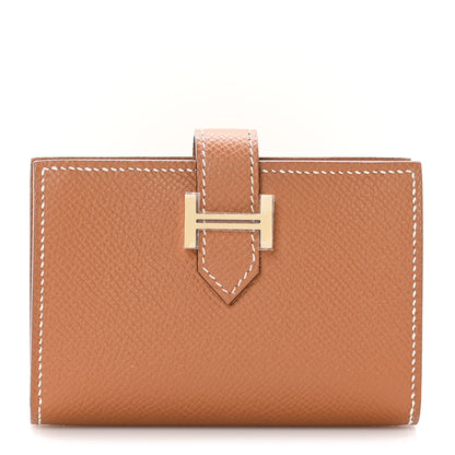 Hermes Epsom Bearn Card Holder Wallet Gold 1 of 11