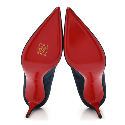 Christian Louboutin Veau Velours So Kate 85 Pumps 38 Navy 6 of 8