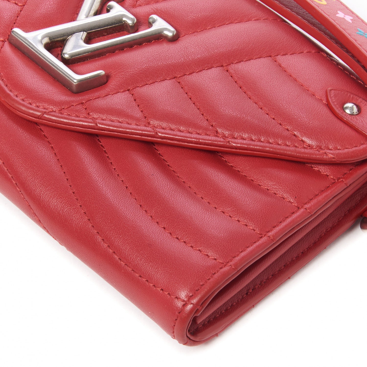 Louis Vuitton Calfskin New Wave Long Wallet Rouge 4 of 9