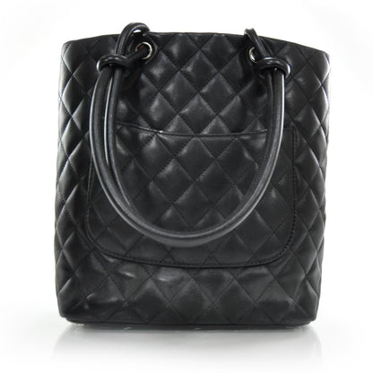 Chanel Calfskin Quilted Medium Cambon Tote Black White 6 of 9