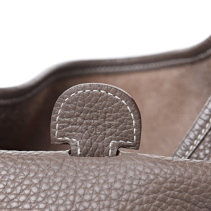 Hermes Taurillon Clemence Evelyne III PM Etoupe 8 of 14