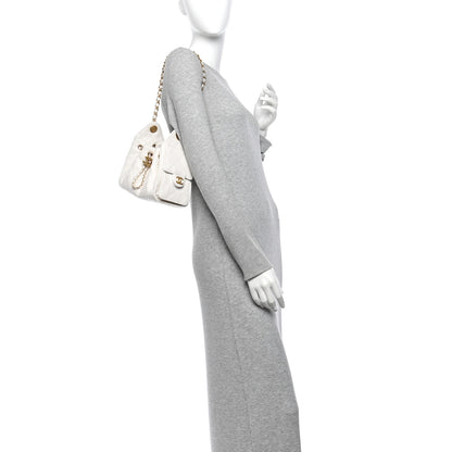 Chanel Caviar Quilted Mini Chanel 25 Handbag White 2 of 11
