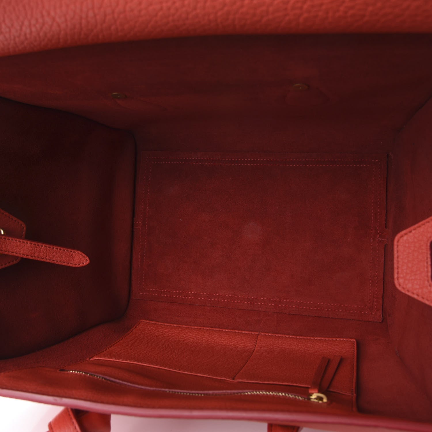 Celine Crisped Calfskin Large Tie Knot Tote Red 10 of 14