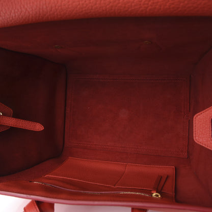 Celine Crisped Calfskin Large Tie Knot Tote Red 10 of 14
