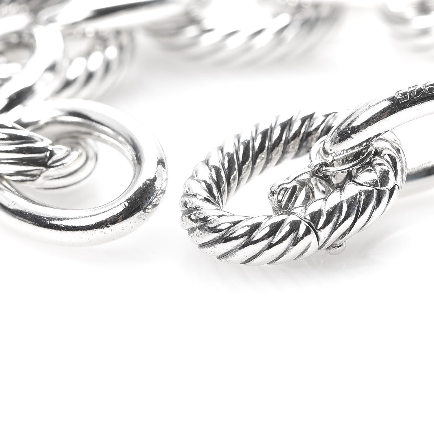 David Yurman Sterling Silver 12mm Large Oval Link Bracelet 5 of 5