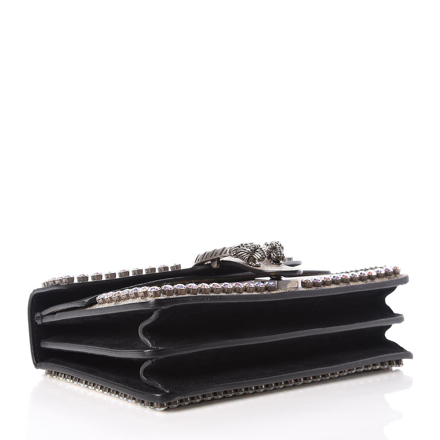 Gucci GG Supreme Monogram Crystal Small Dionysus Shoulder Bag Black 5 of 10