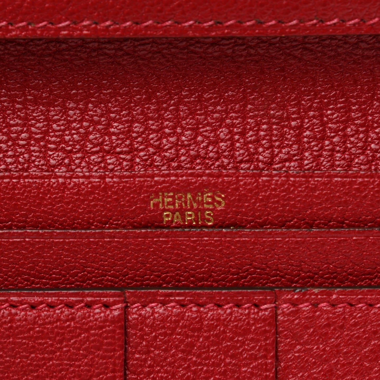 Chevre Mysore Bearn Gusset Wallet Rouge Vif