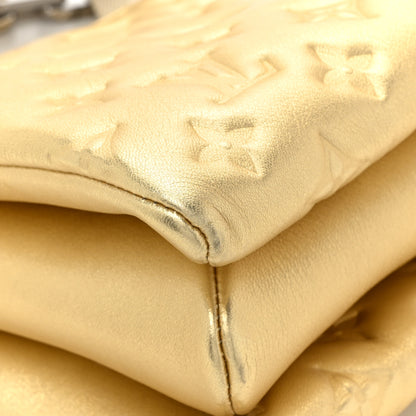 Louis Vuitton Lambskin Embossed Monogram Coussin PM Gold 13 of 14
