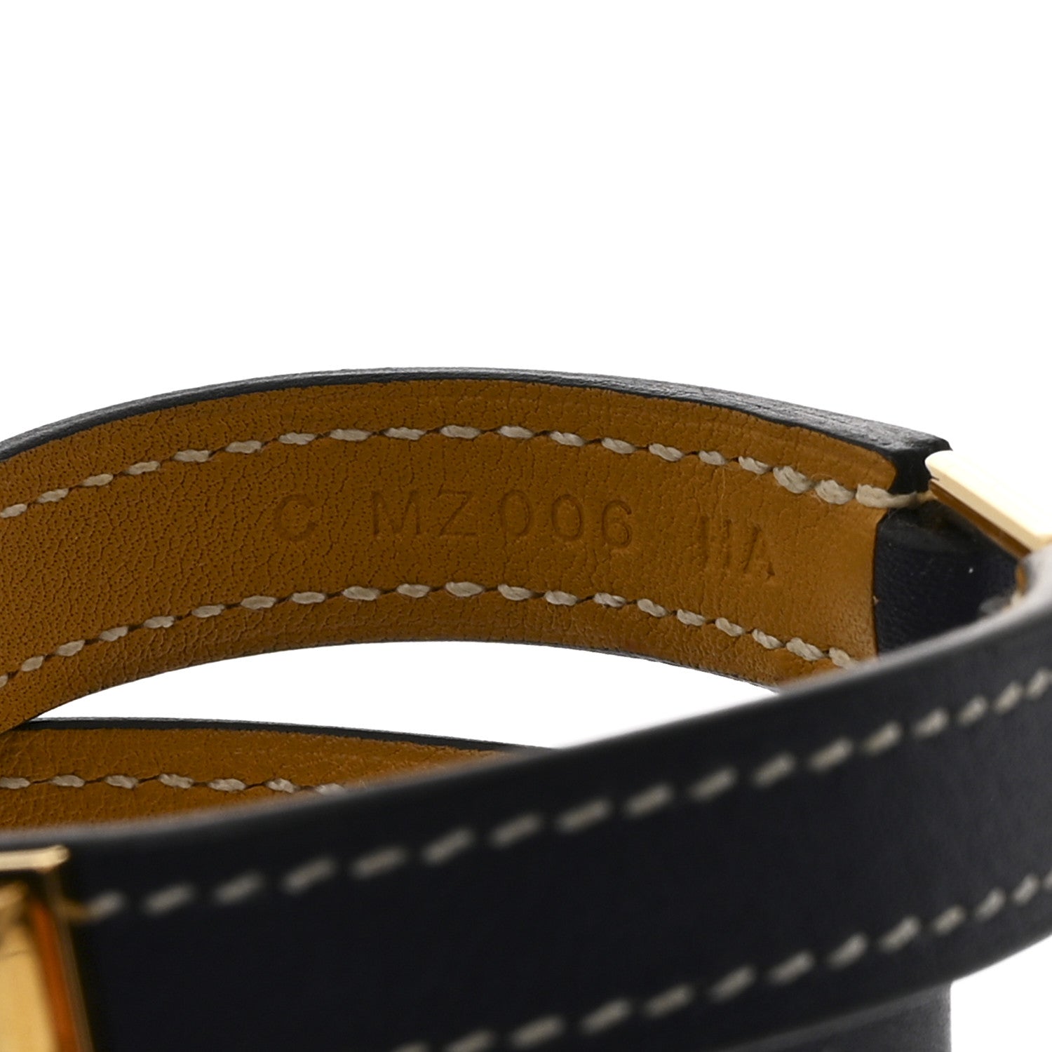 Hermes Swift Rivale Double Tour Bracelet T2 Bleu Encre Ambre 4 of 6