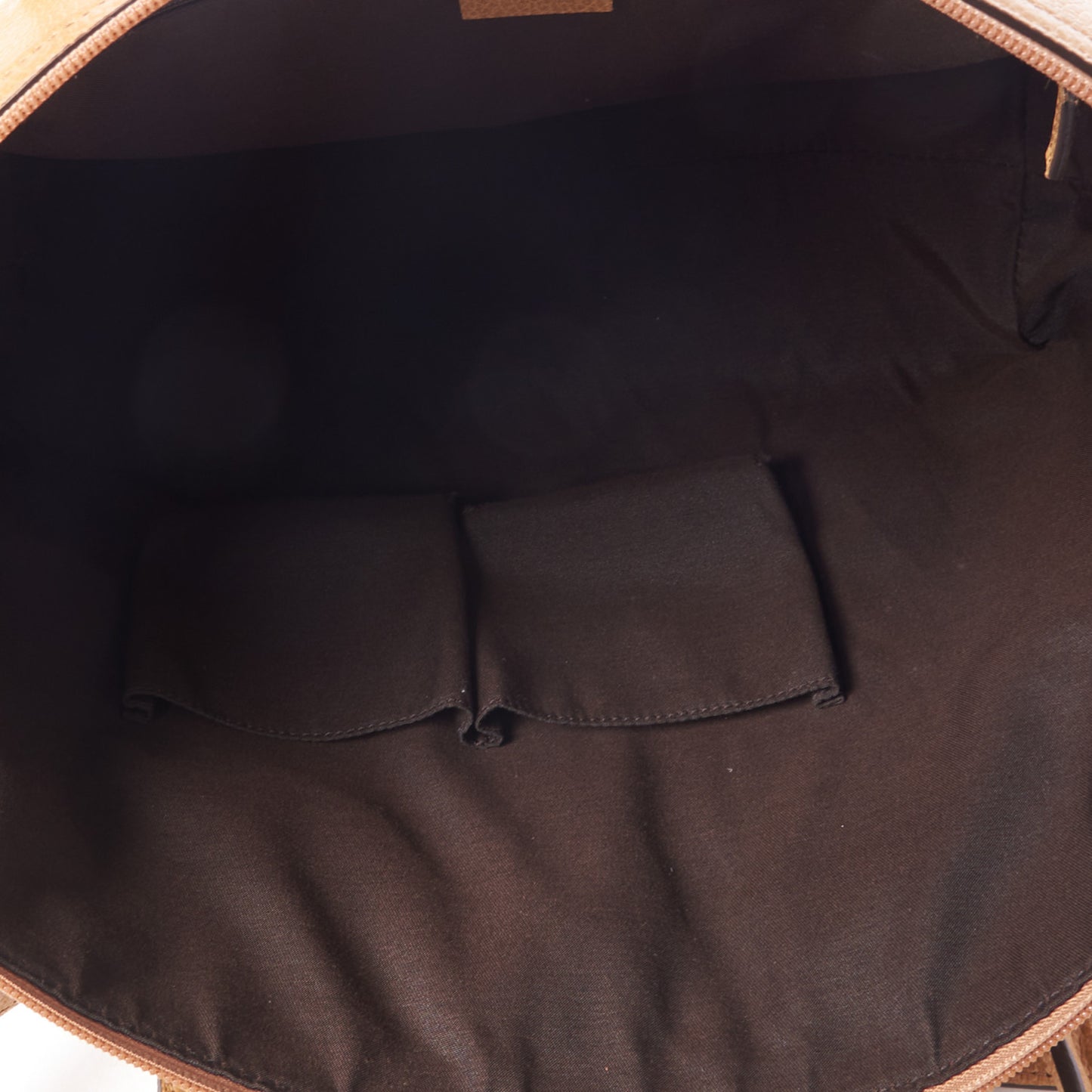 Calfskin Bamboo Top Handle Tote Tan