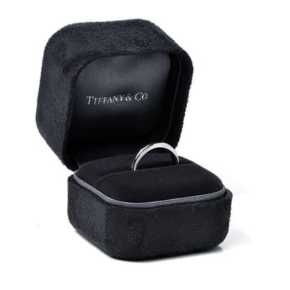 Tiffany Platinum 3mm Milgrain Wedding Band Ring 49 4.75 5 of 5