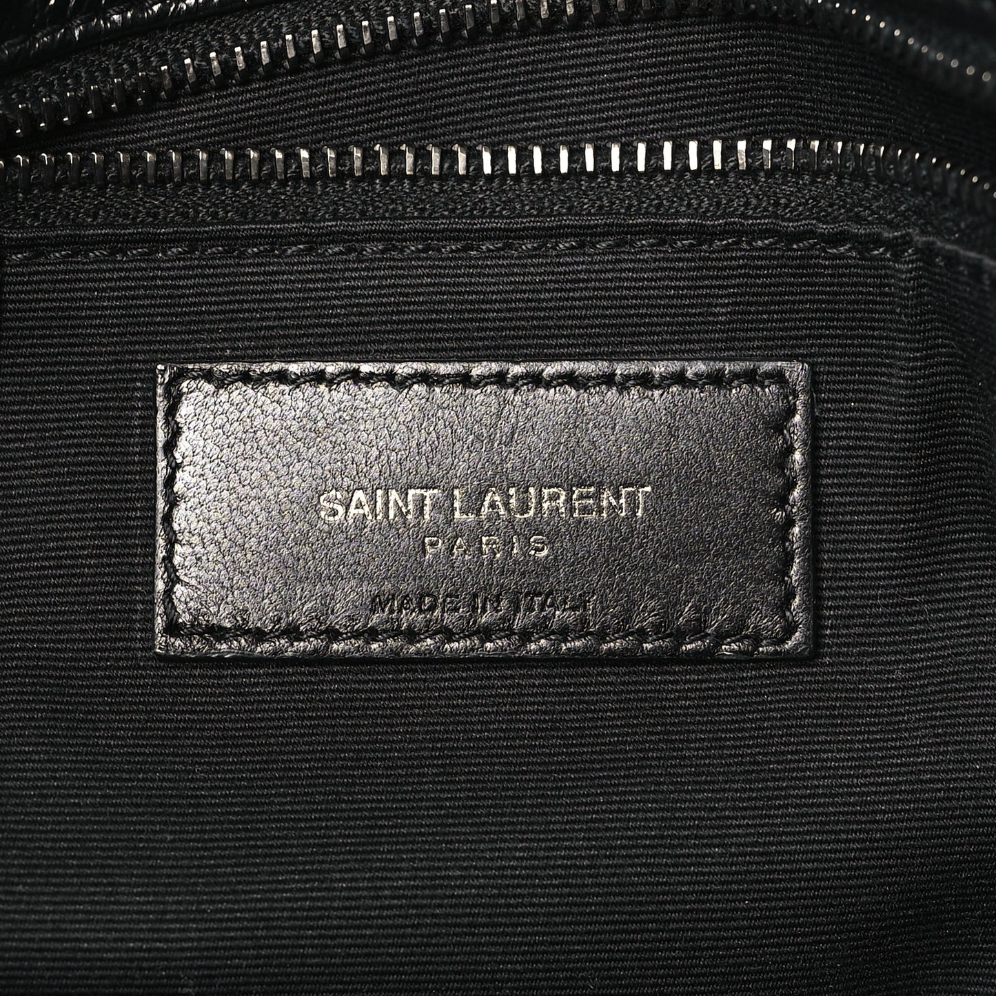 Crinkled Calfskin Matelasse Monogram Large Niki Chain Satchel Black