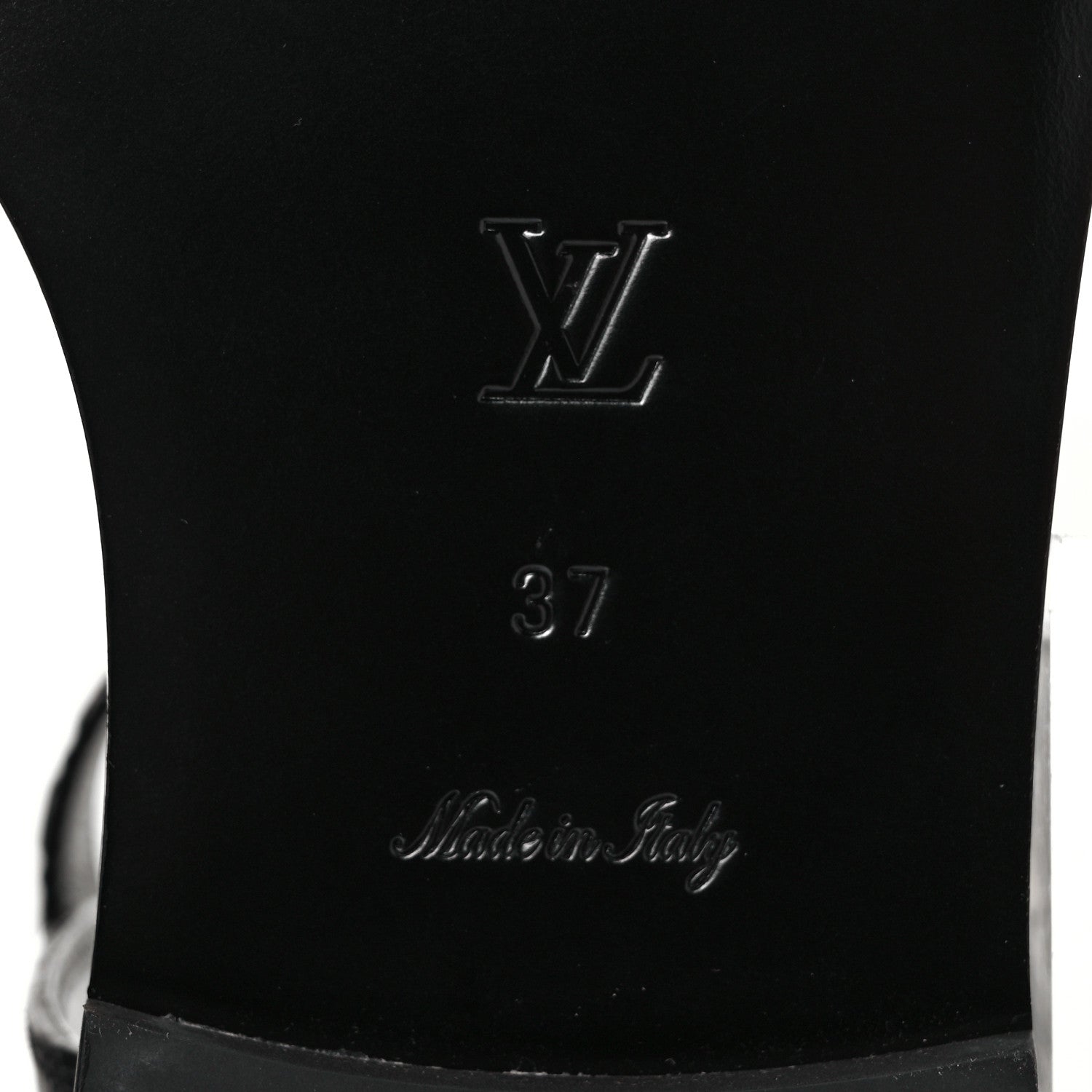 Louis Vuitton Calfskin Monogram Passenger Flat Sandals 37 Black 12 of 14