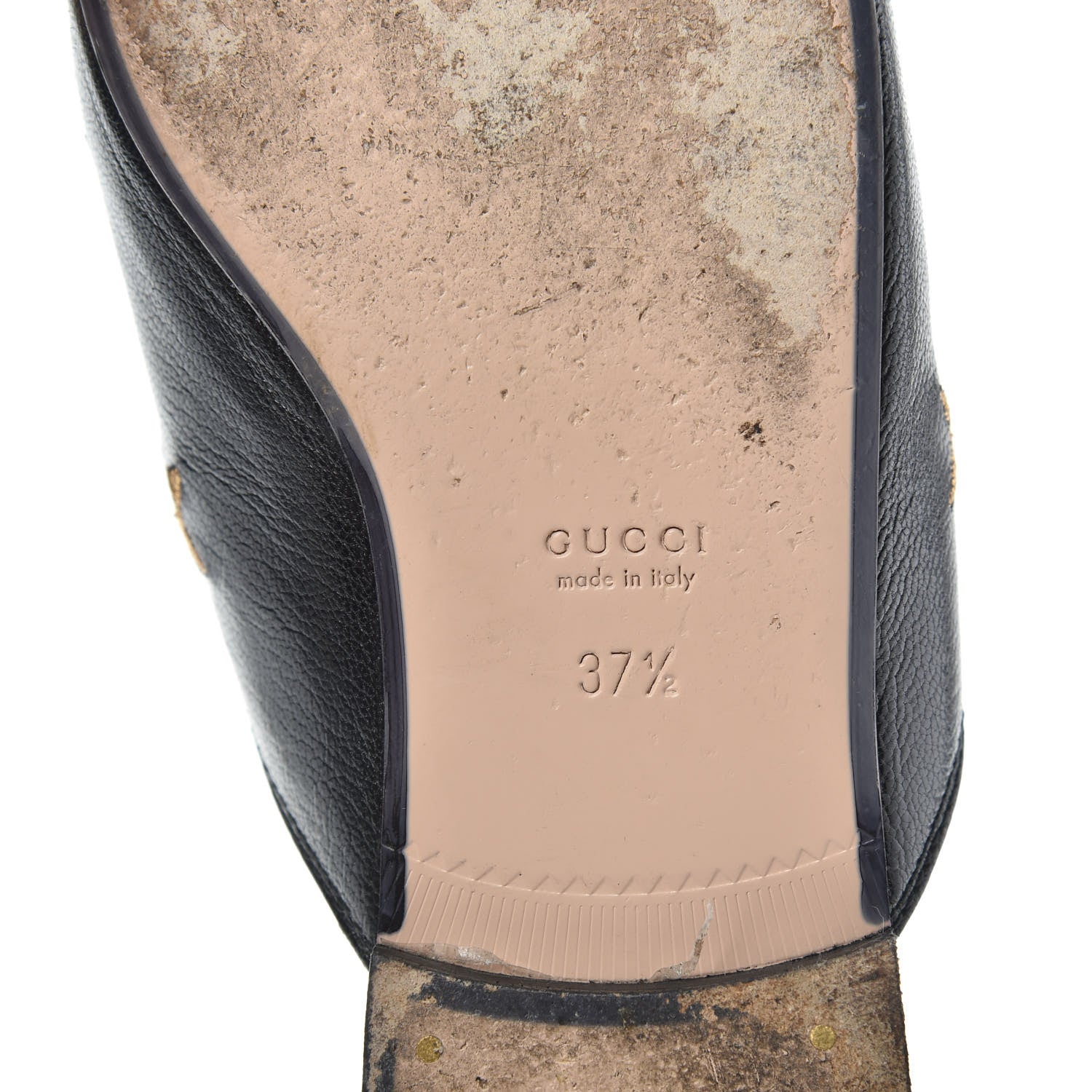 Gucci Goatskin Bee Star Embroidered Womens Princetown Slippers 37.5 Black 8 of 10