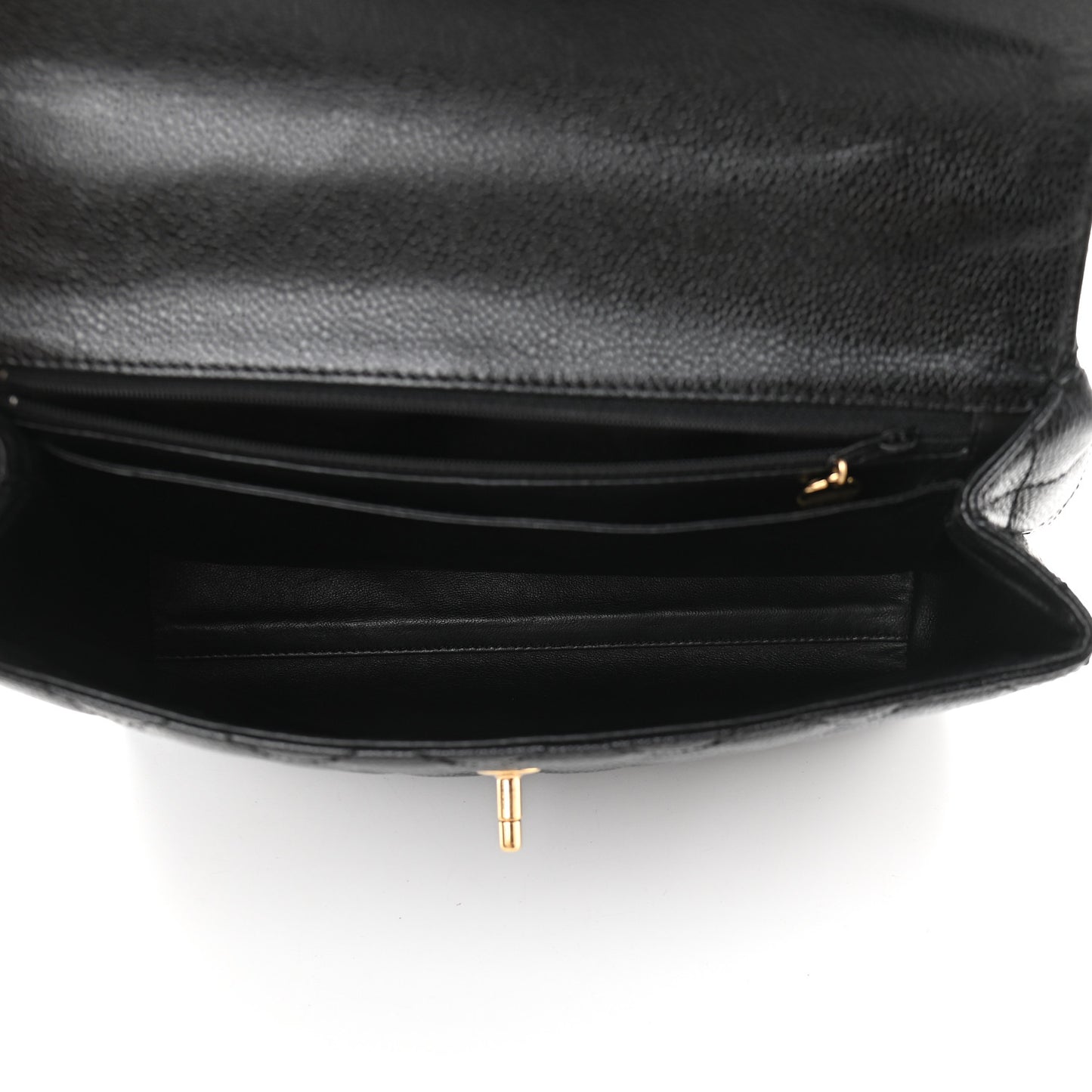 Caviar Quilted Jumbo Kelly Flap Black