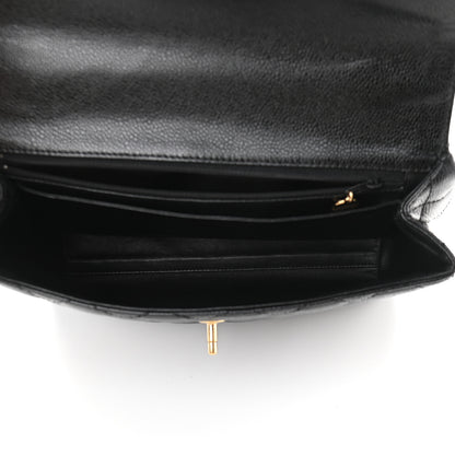 Chanel Caviar Quilted Jumbo Kelly Flap Black 5 of 9