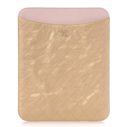 Chanel Metallic Calfskin Brilliant iPad Case Gold 1 of 8