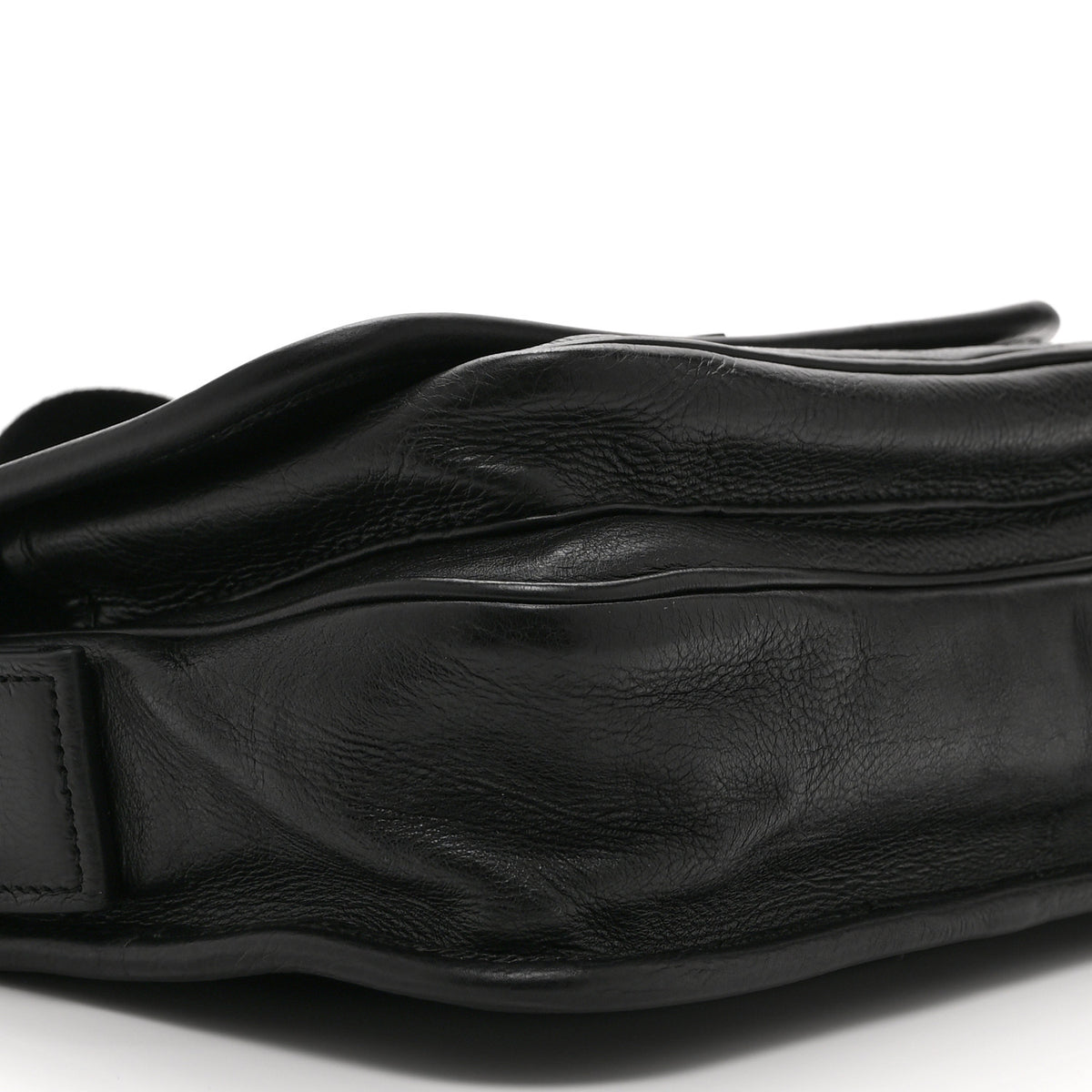 Grained Calfskin Small Niki Messenger Black