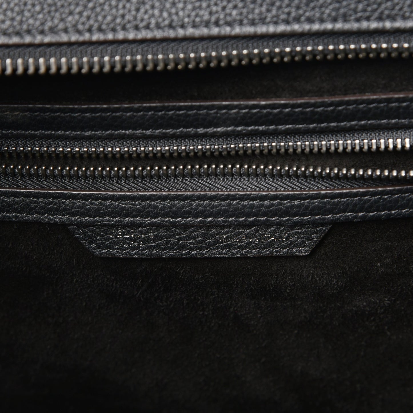 Drummed Calfskin Mini Luggage Black