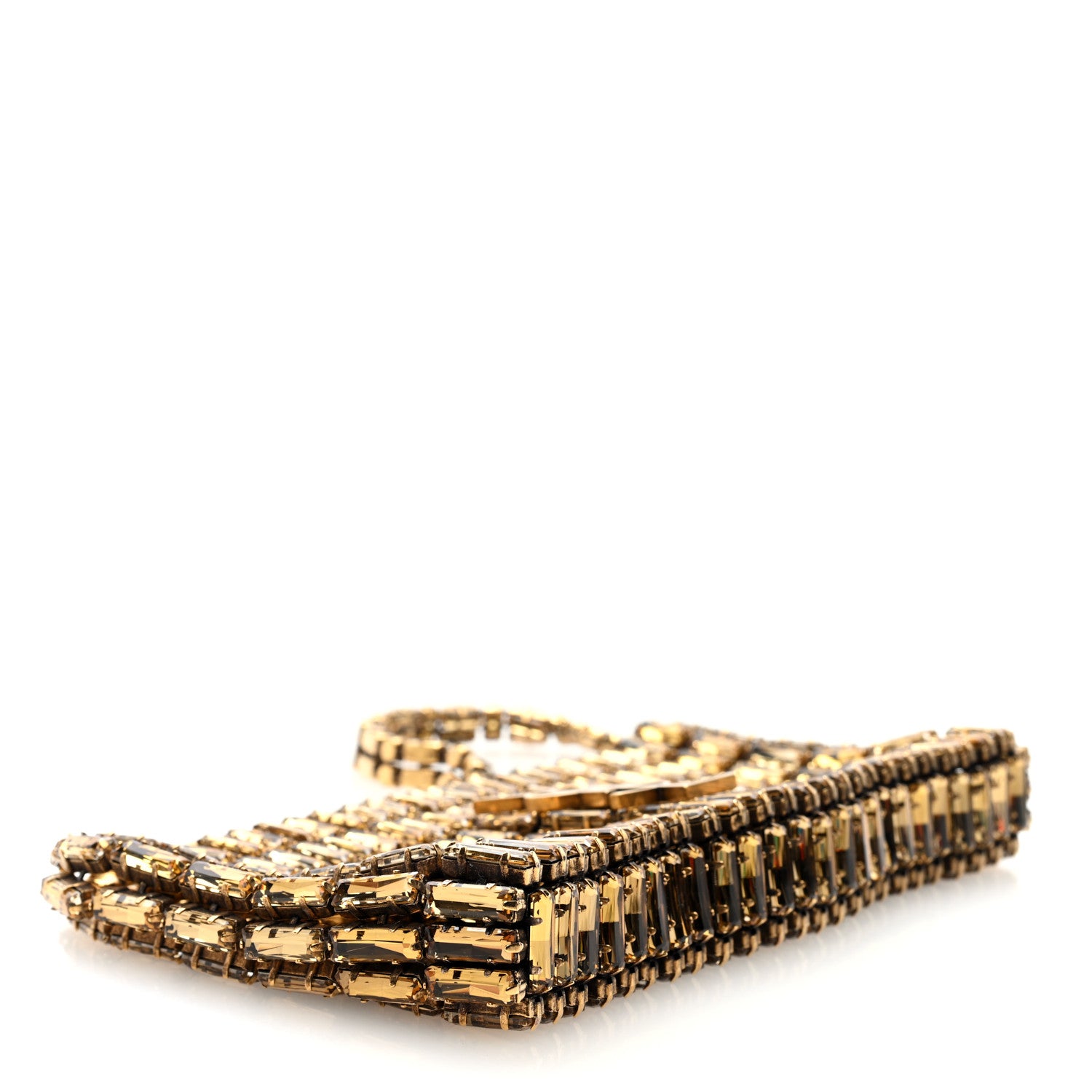 Saint Laurent Crystal Embellished Minaudiere Small Bag Bronze 4 of 10