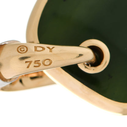 David Yurman 18K Yellow Gold Nephrite Jade 19.9mm Pendant Amulet Pendant 3 of 3