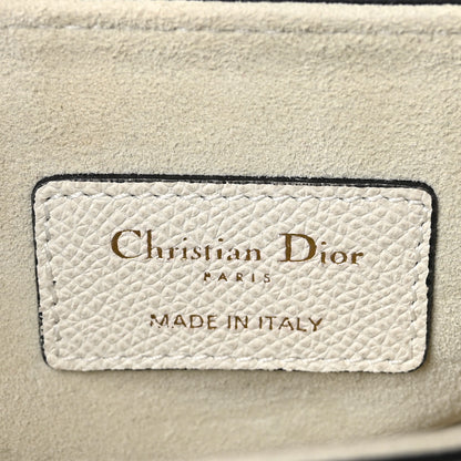 Christian Dior CHRISTIAN DIOR Grained Calfskin Mini Saddle Bag White 7 of 10