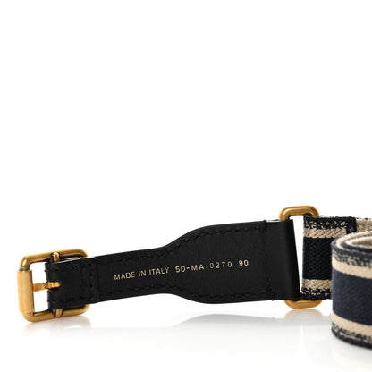 Christian Dior Canvas Embroidered Book Belt 90 36 Bleu 3 of 6