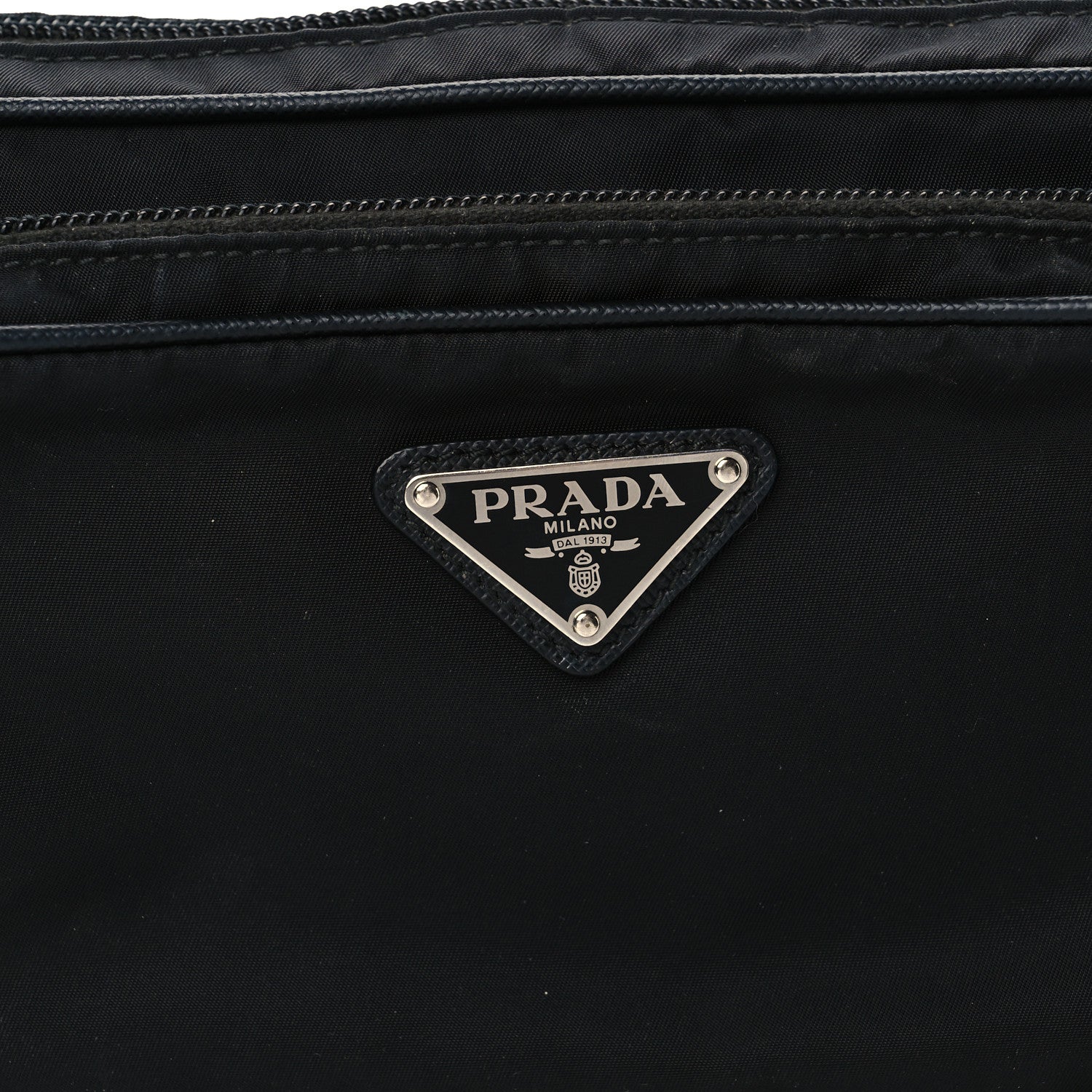 Prada Tessuto Nylon Saffiano Belt Bag Black 8 of 12