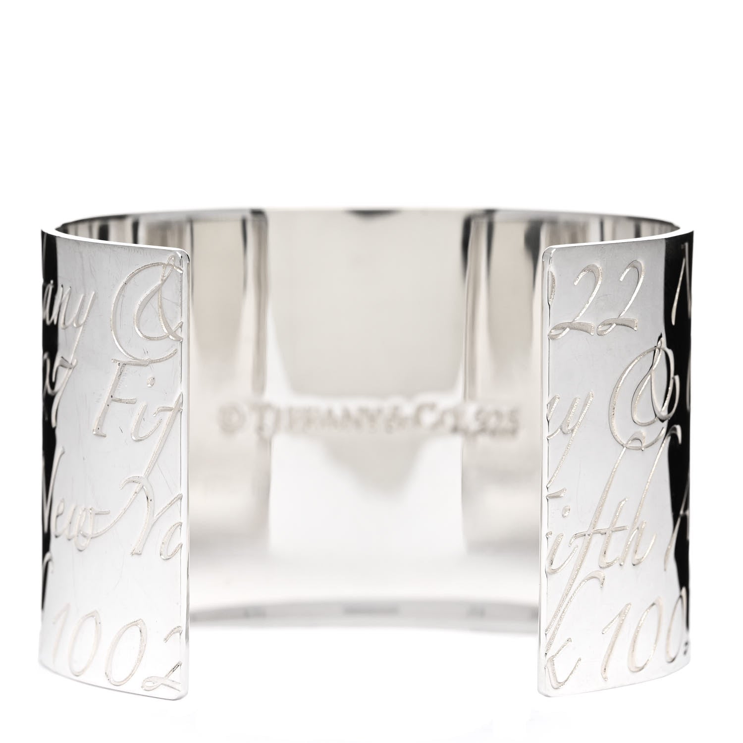 Tiffany Sterling Silver Wide Notes Cuff Bracelet 2 of 3