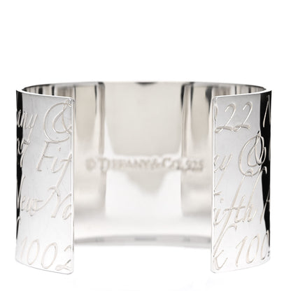 Tiffany Sterling Silver Wide Notes Cuff Bracelet 2 of 3
