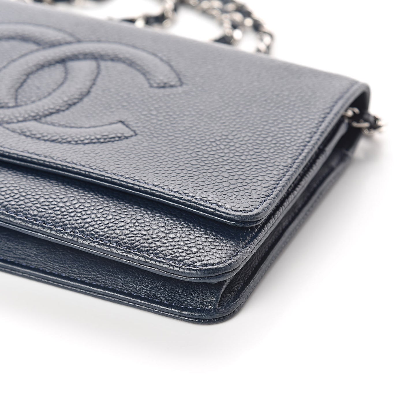Caviar Timeless CC Wallet On Chain WOC Navy Blue