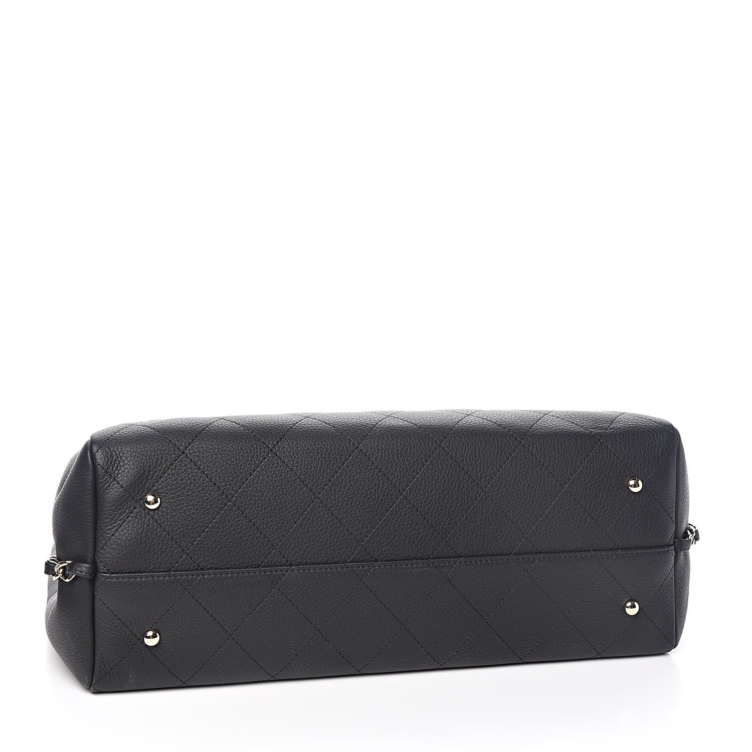 Chanel Bullskin Stitched Large Shopping Bag Black 4 of 10