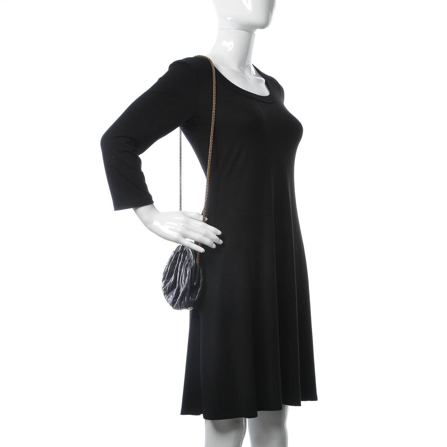 Lambskin Quilted Frame Bag Black