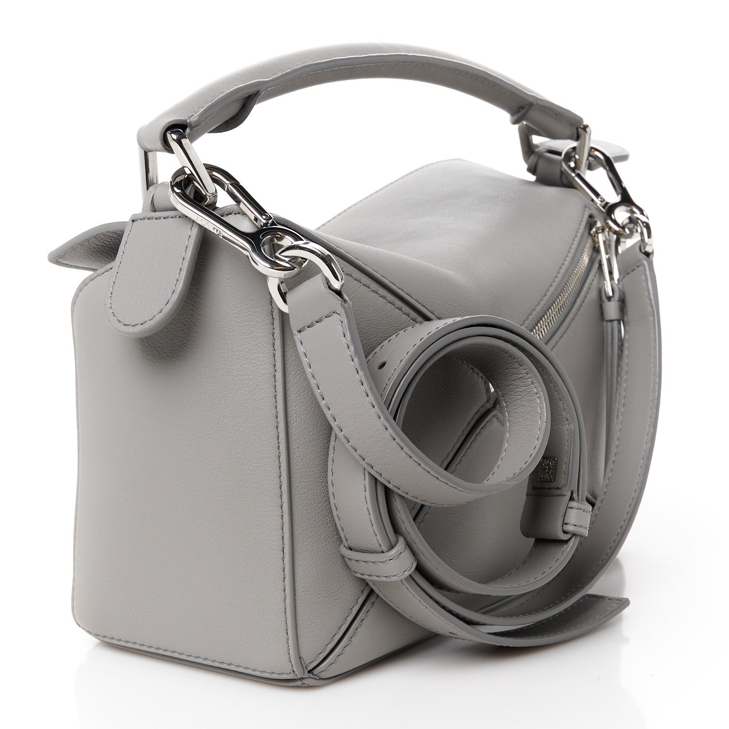 Loewe Calfskin Small Puzzle Bag Pearl Grey 3 of 10