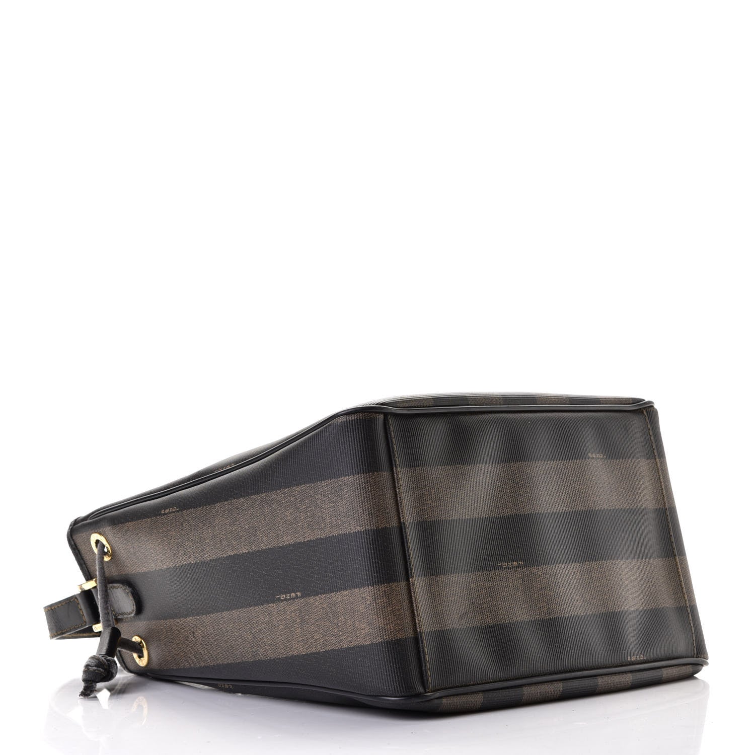 Fendi Calfskin Coated Canvas Pequin Bucket Bag Tobacco 3 of 6