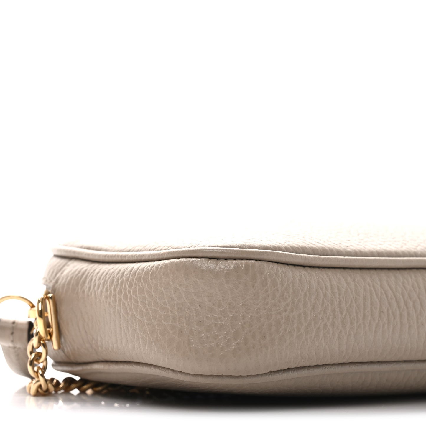 Dollar Calfskin Super Mini GG Marmont Chain Shoulder Bag Beige