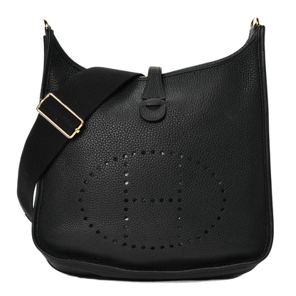 Hermes Taurillon Clemence Evelyne III PM Black 1 of 5
