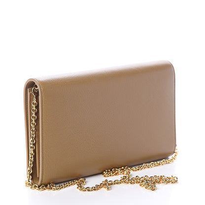 Saint Laurent Calfskin Belle de Jour Chain Clutch Beige 2 of 8