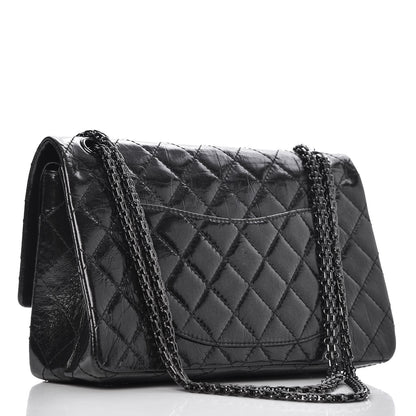 Chanel Glazed Calfskin Quilted 2.55 Reissue 226 Flap So Black 4 of 8