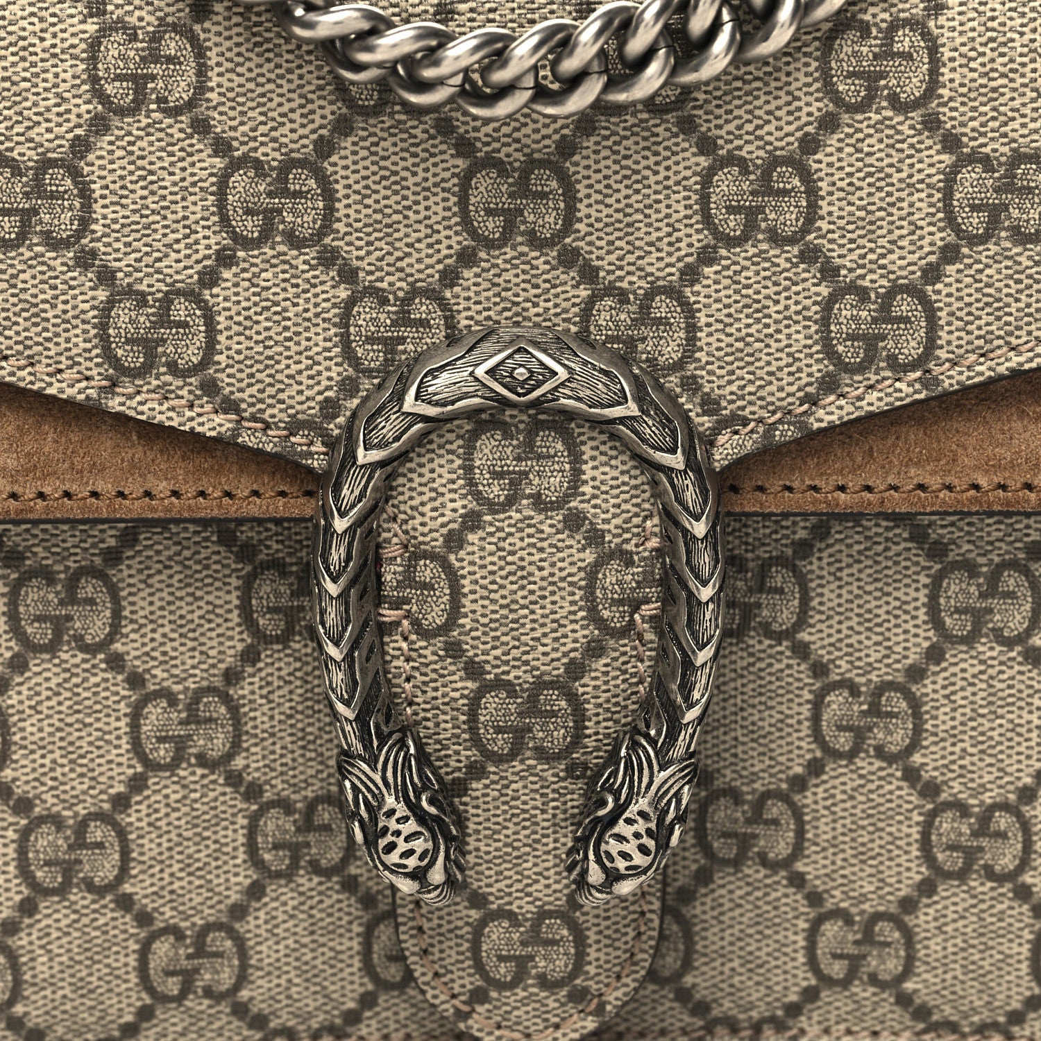 Gucci GG Supreme Monogram Mini Dionysus Shoulder Bag Taupe 8 of 12