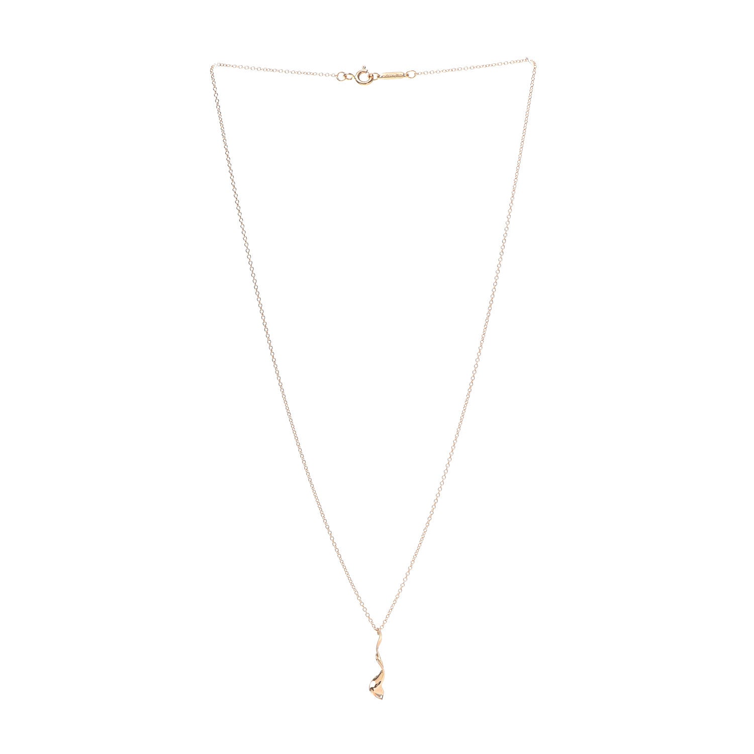 Tiffany 18K Rose Gold Frank Gehry Orchid Pendant Necklace 3 of 6