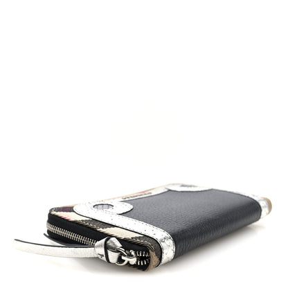 Burberry Grainy Calfskin House Check Snakeskin Elmore Zip Around Wallet 4 of 6