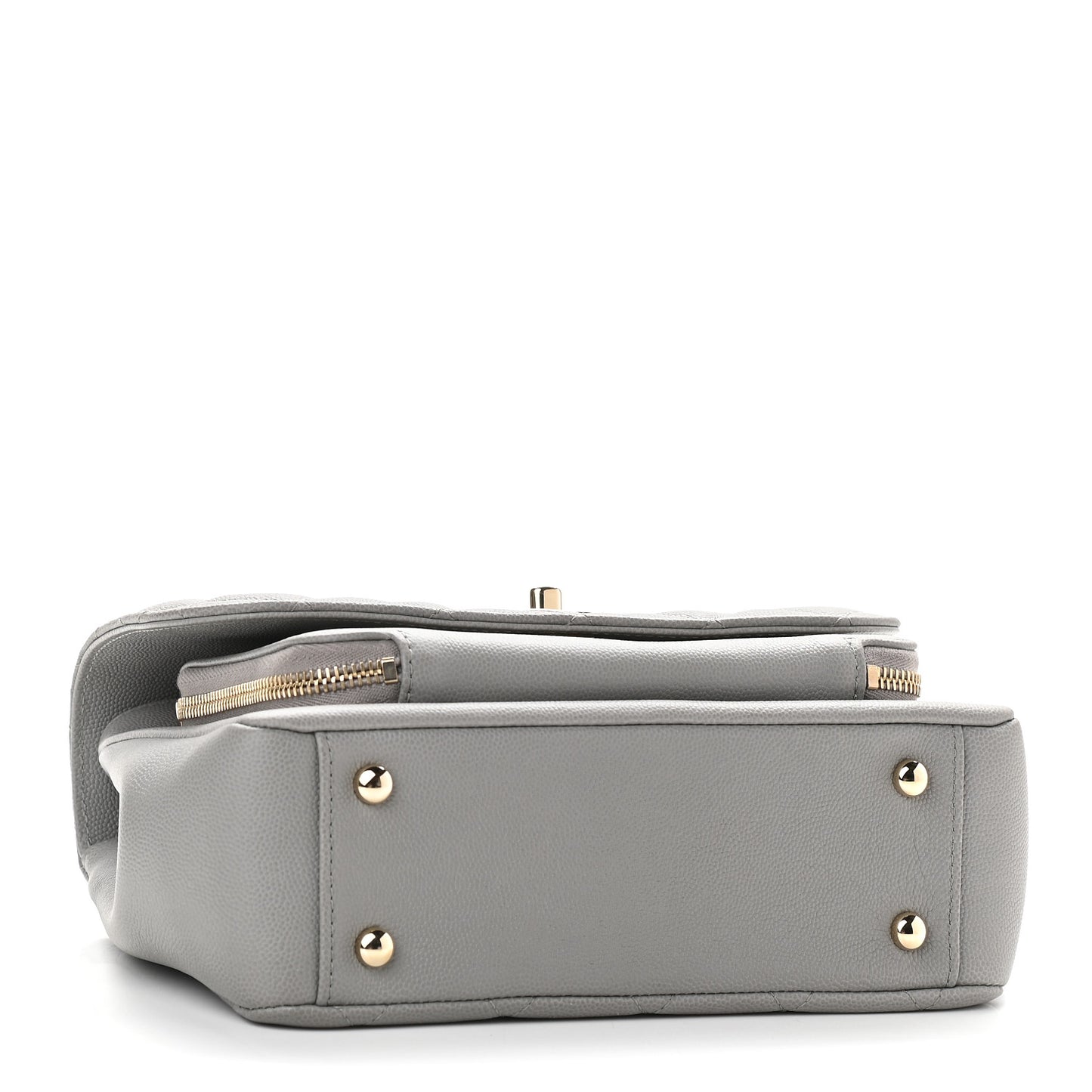 Caviar Quilted Medium Business Affinity Flap Grey