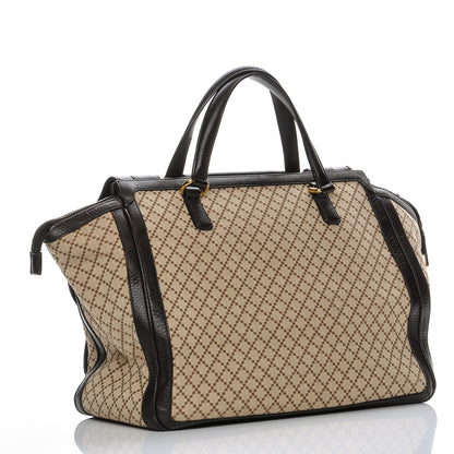 Gucci Diamante Cellarius Calfskin Medium 1973 Top Handle Bag Beige Ebony Cocoa 3 of 11