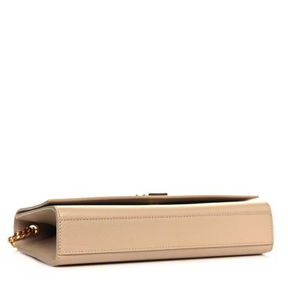 Saint Laurent Grain De Poudre Medium Monogram Kate Satchel Nude Powder 4 of 13